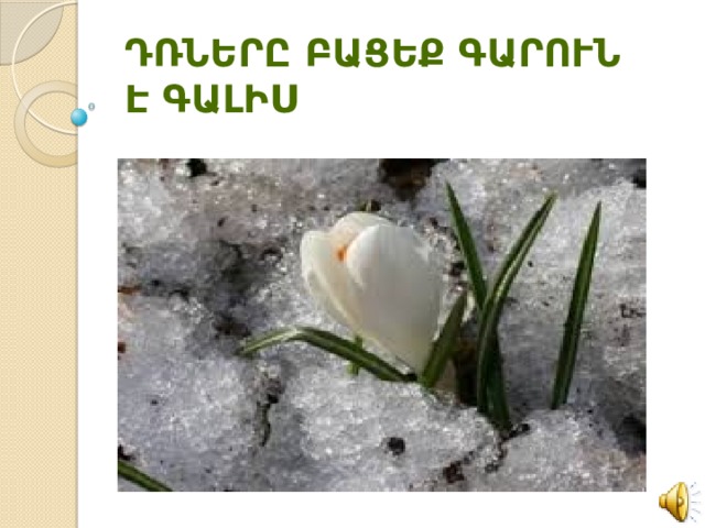 Դռները բացեք գարուն է գալիս 