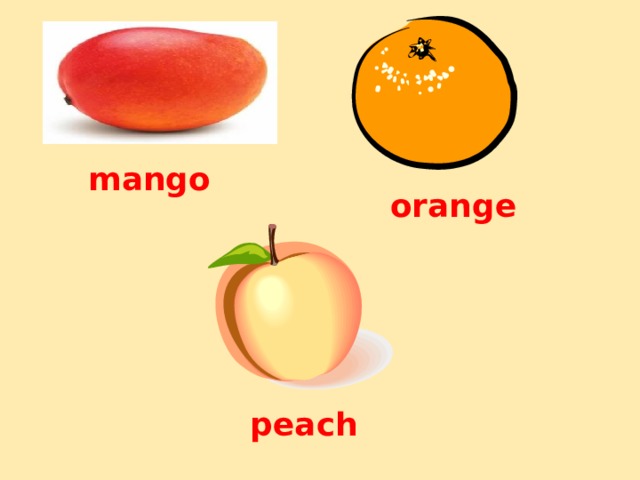 mango orange peach 