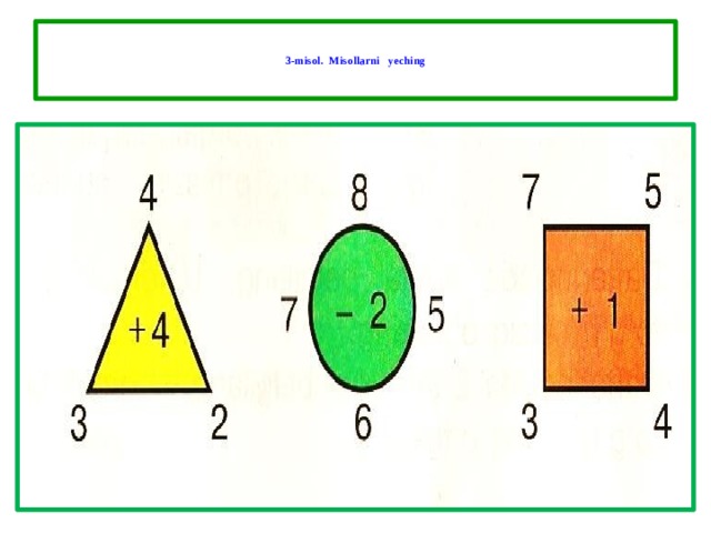  3-misol. Misollarni yeching    