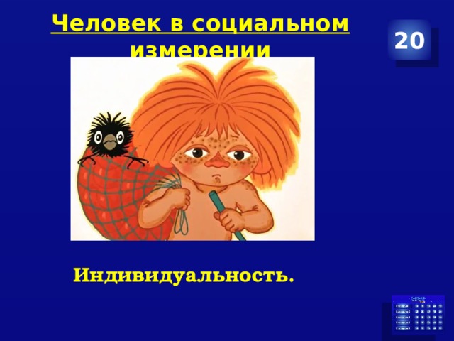 Человек в социальном измерении 20 Индивидуальность. 