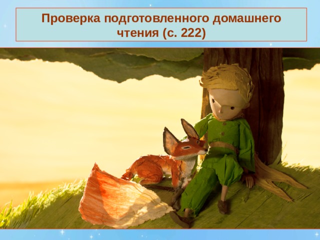 Проверка подготовленного домашнего чтения (с. 222) 