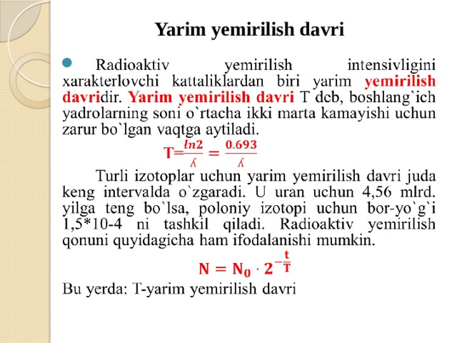 Yarim yemirilish davri    