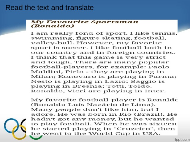 Read the text and translate 