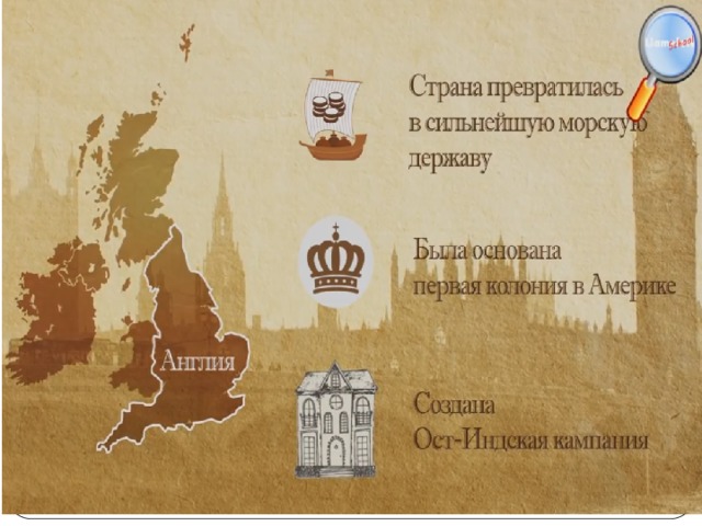 Религиозное Политическое экономическое Развитие капитализма, господство на морях Оформление абсолютизма Господство англиканской церкви Нарушение королем законов, прав и свобод населения Гонения на пуритан Установленные королем налоги и монополии мешали развитию капитализма 