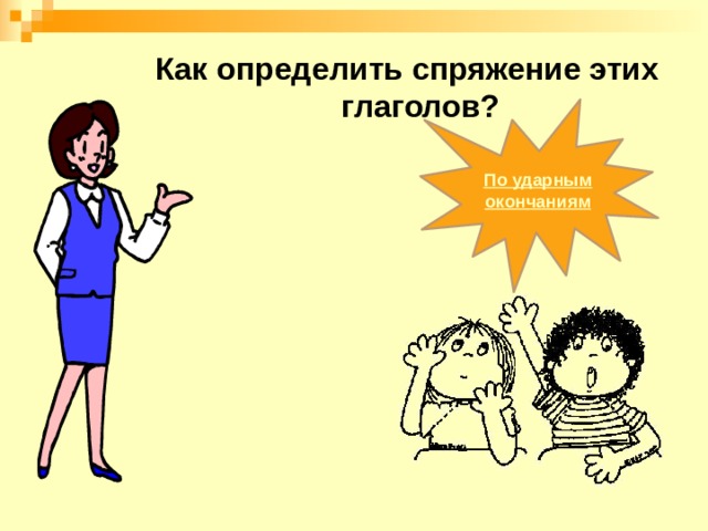 Как определить спряжение этих глаголов? По ударным окончаниям 