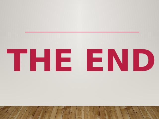 The End 