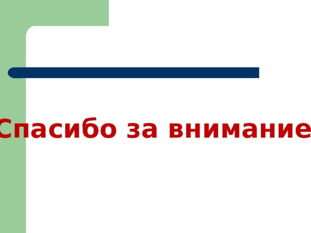 Спасибо за внимание ! 