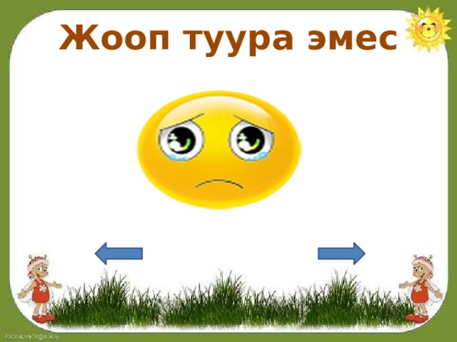 Жооп туура эмес 