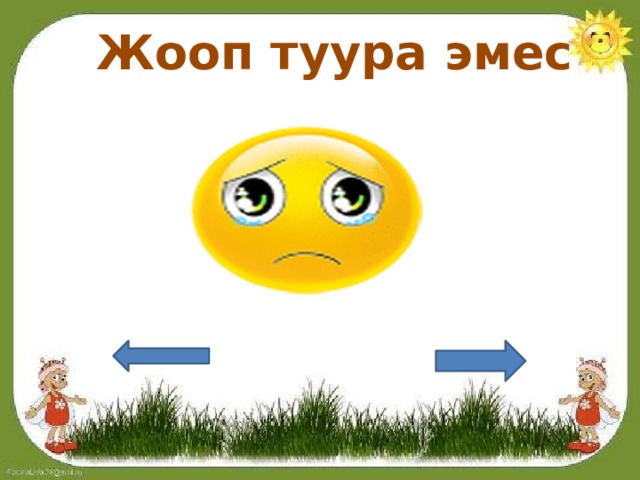 Жооп туура эмес 