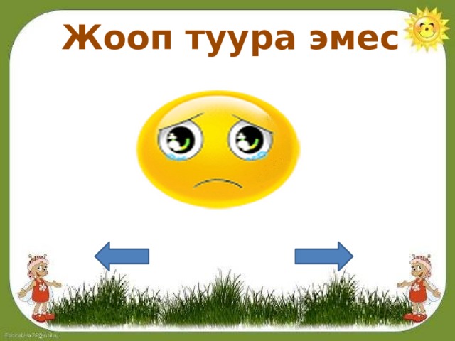 Жооп туура эмес 
