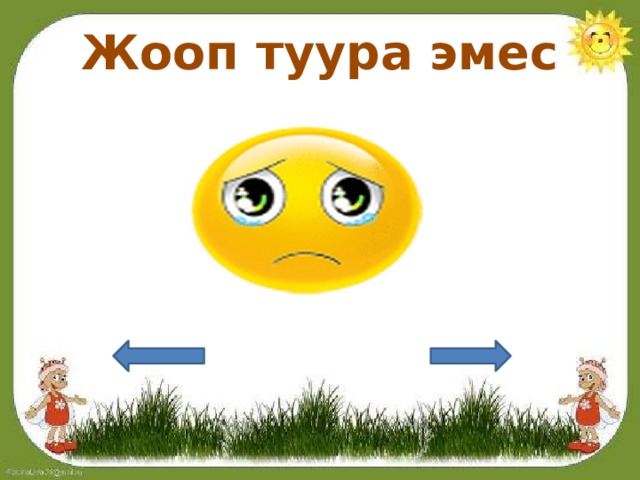 Жооп туура эмес 