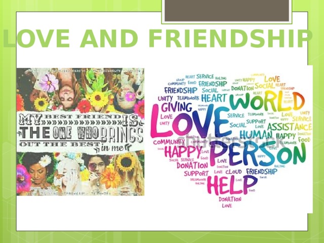 LOVE AND FRIENDSHIP 