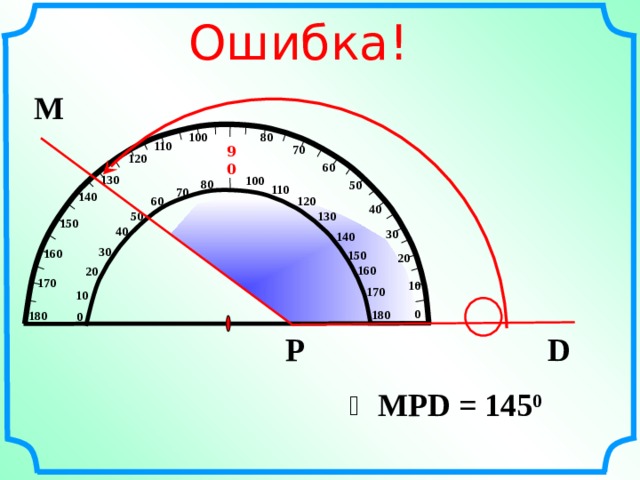 Ошибка! М 80 100 110 70 90 120 60 130 100 80 50 110 70 140 60 120 40 50 130 150 40 30 140 30 160 150 20 160 20 170 10 170 10 0 180  180 0 Р D MPD = 145 0 