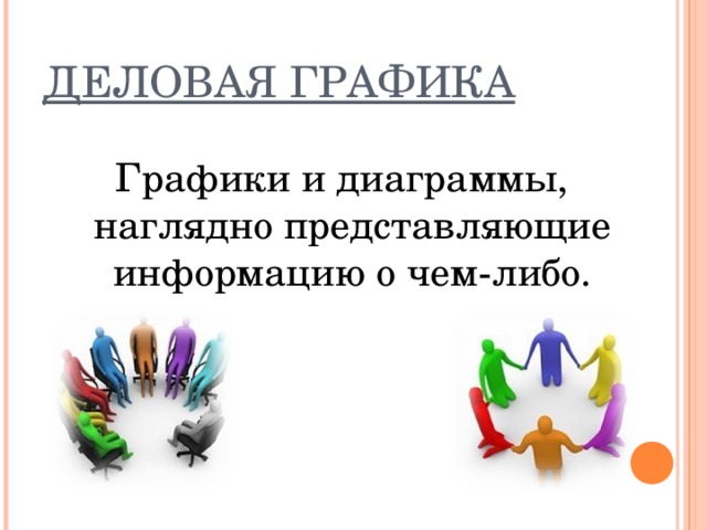 ДЕЛОВАЯ ГРАФИКА Графики и диаграммы, наглядно представляющие информацию о чем-либо. 