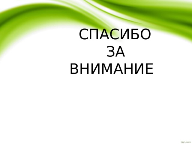  СПАСИБО  ЗА  ВНИМАНИЕ 