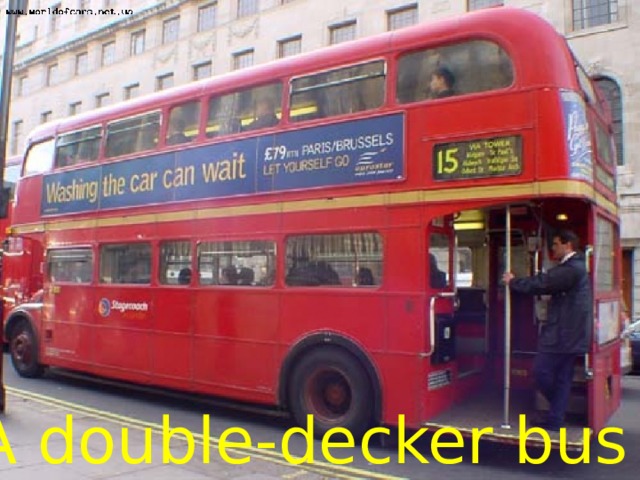 A double-decker bus 