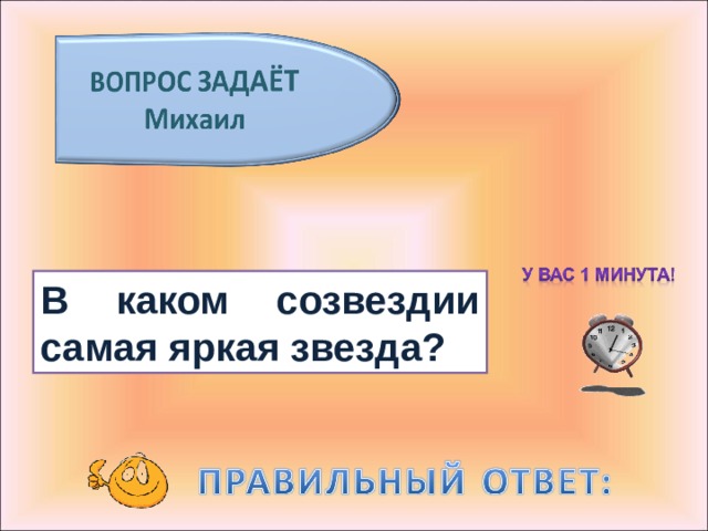 В каком созвездии самая яркая звезда? 