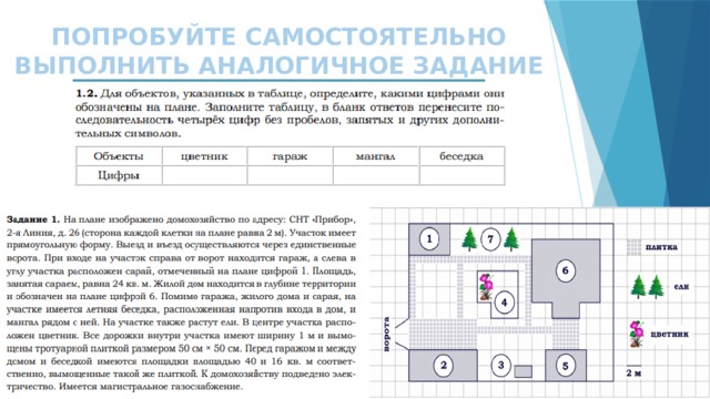 ПОПРОБУЙТЕ САМОСТОЯТЕЛЬНО ВЫПОЛНИТЬ АНАЛОГИЧНОЕ ЗАДАНИЕ 