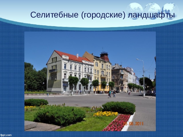 Селитебные (городские) ландшафты 