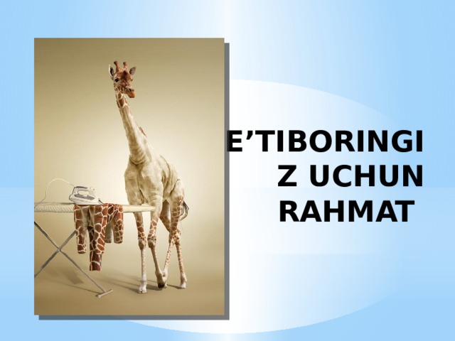 E’TIBORINGIZ UCHUN RAHMAT 
