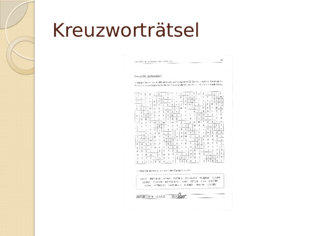 Kreuzworträtsel 