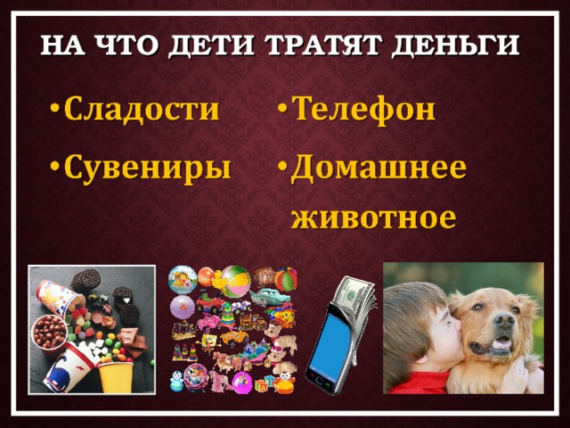 НА ЧТО ДЕТИ ТРАТЯТ ДЕНЬГИ    