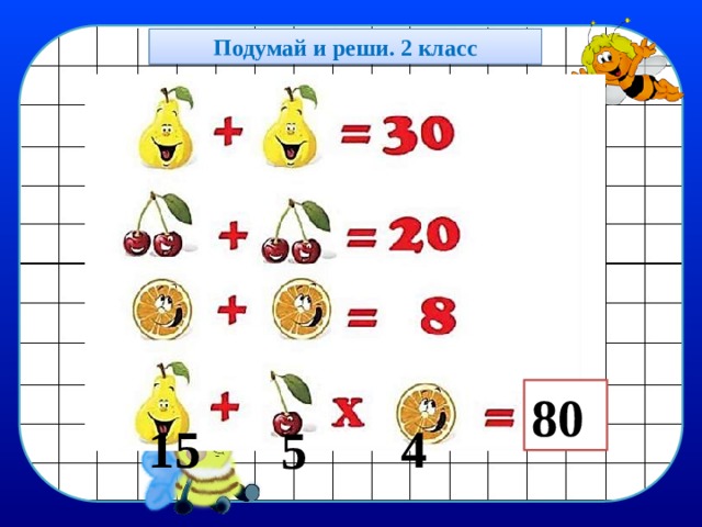 Подумай и реши. 2 класс 80 15 4 5 
