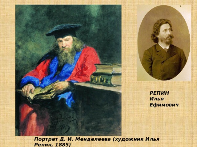 РЕПИН Илья Ефимович Портрет Д. И. Менделеева (художник Илья Репин, 1885) 