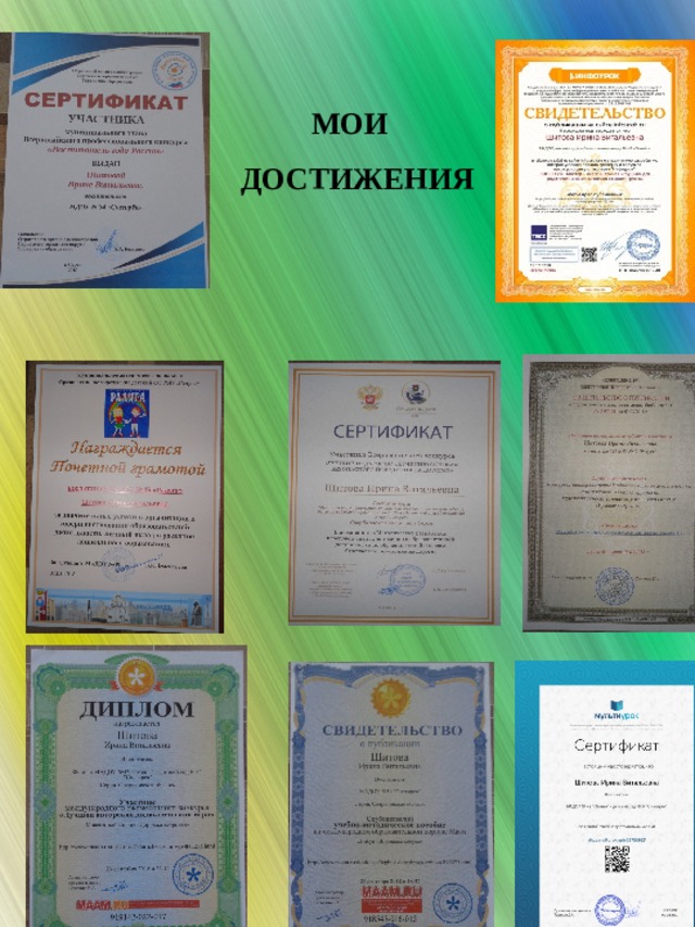 МОИ ДОСТИЖЕНИЯ 