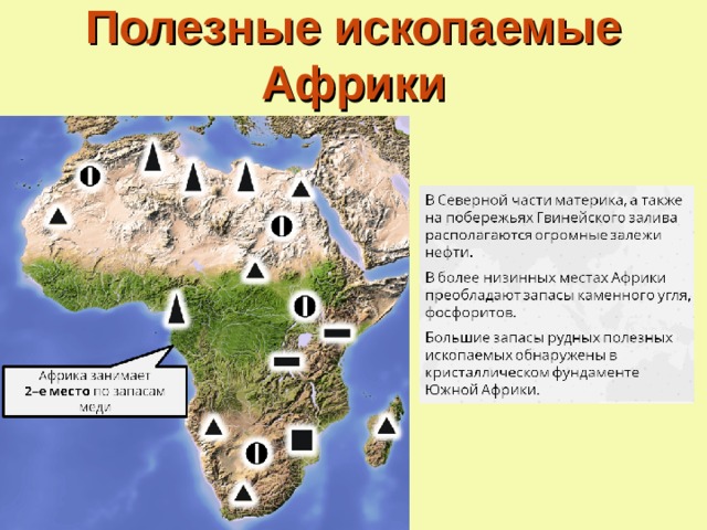 Полезные ископаемые Африки 