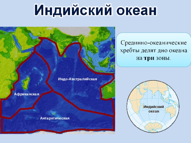 Индо-Австралийская Африканская Антарктическая 