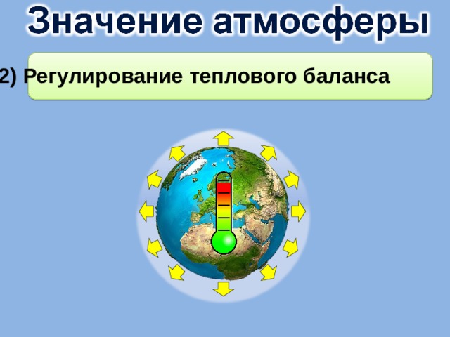 2) Регулирование теплового баланса 