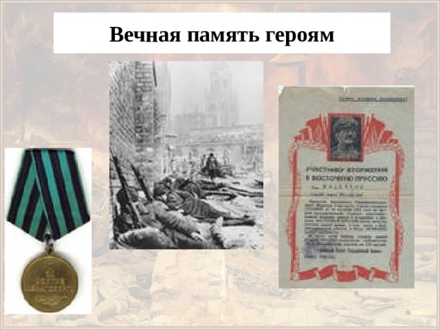 Вечная память героям 