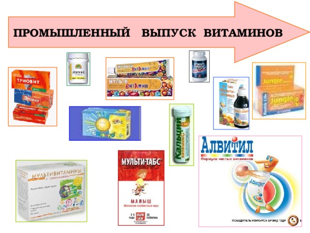  ПРОМЫШЛЕННЫЙ ВЫПУСК ВИТАМИНОВ 