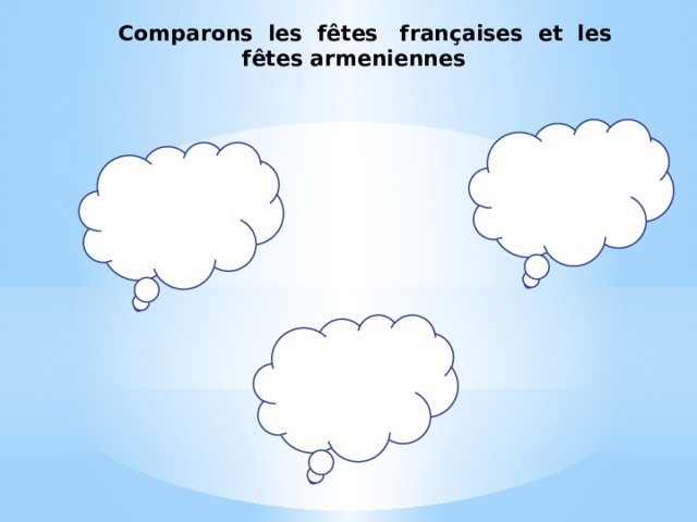  Comparons les fêtes françaises et les fêtes armeniennes  
