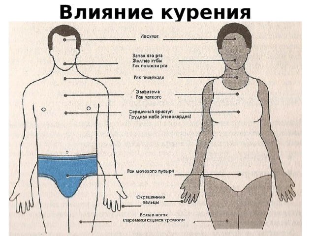 Влияние курения 