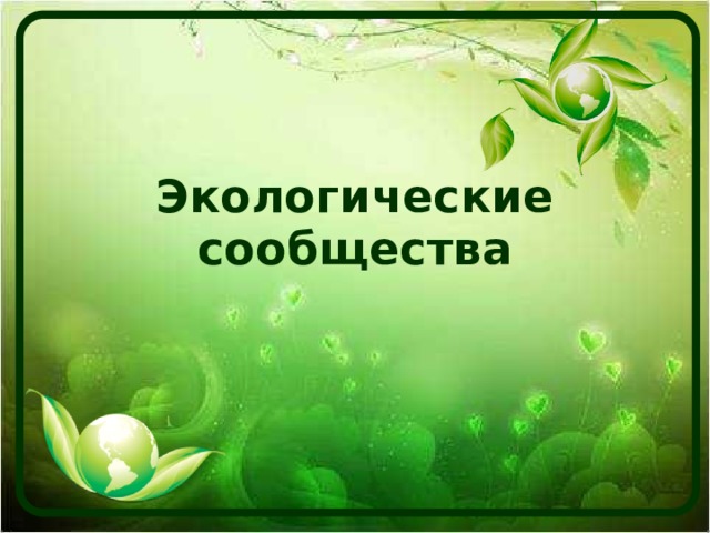 Экологические сообщества 