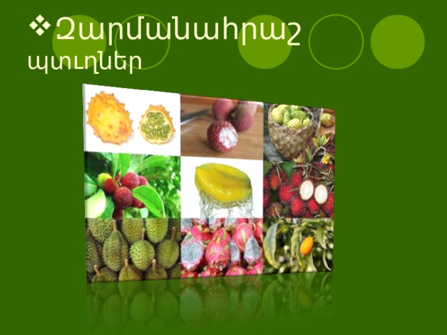 Զարմանահրաշ պտւղներ 