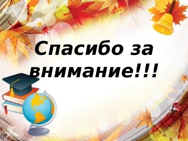 Спасибо за внимание!!! 