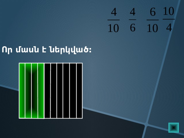 Որ մասն է ներկված: Математика 5 класс. Н.Я.Виленкин. № 860.  
