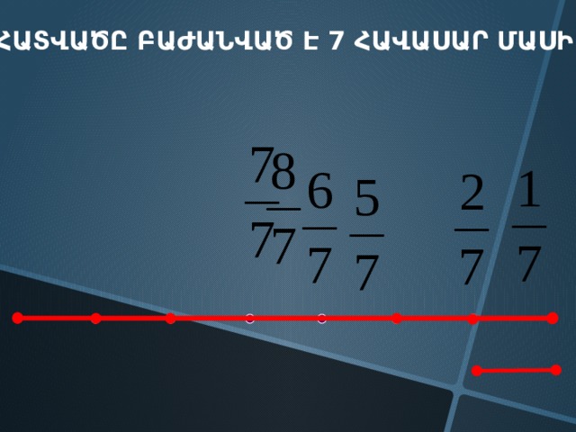 ՀԱՏՎԱԾԸ ԲԱԺԱՆՎԱԾ Է 7 ՀԱՎԱՍԱՐ ՄԱՍԻ 
