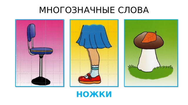 МНОГОЗНАЧНЫЕ СЛОВА НОЖКИ 