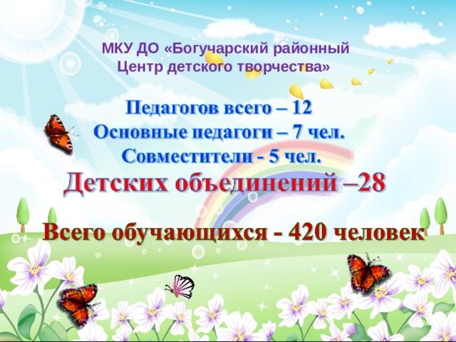   МКУ ДО «Богучарский районный Центр детского творчества» 