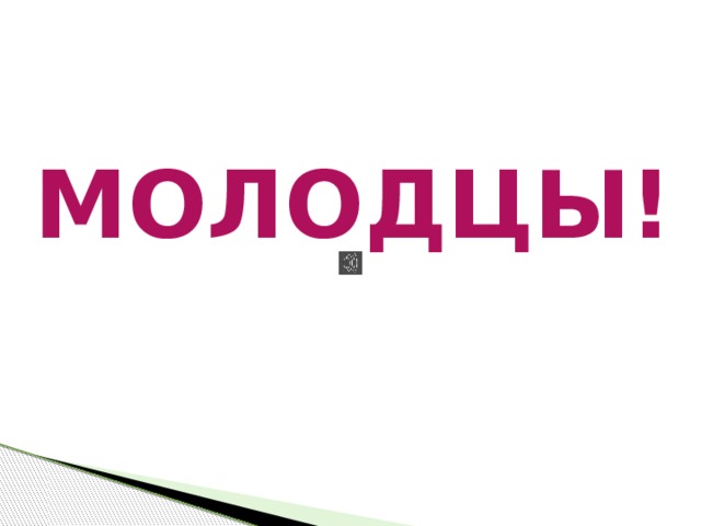 МОЛОДЦЫ! 