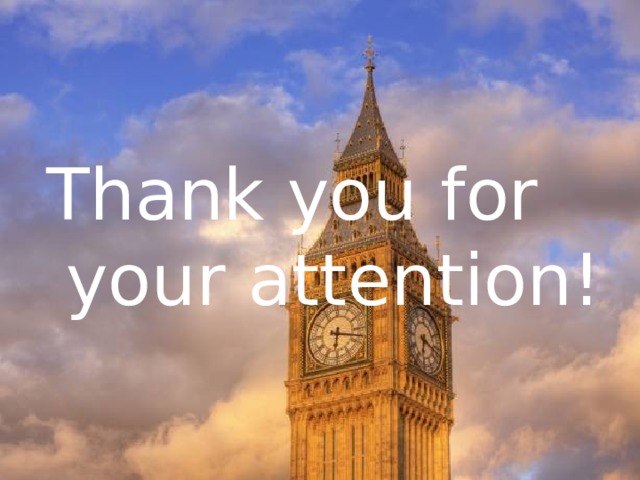 Thank you for your attention! 