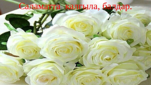Саламатта калгыла, балдар. Саламатта калгыла, балдар. 