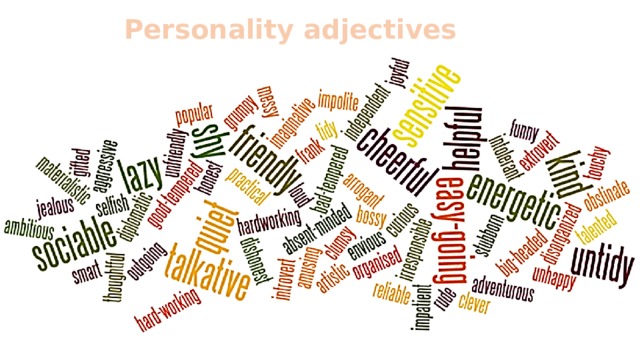 Personality adjectives 