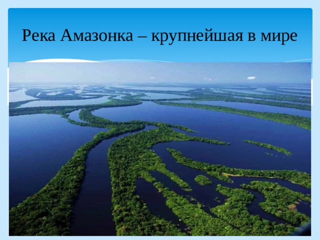 Река Амазонка – крупнейшая в мире 