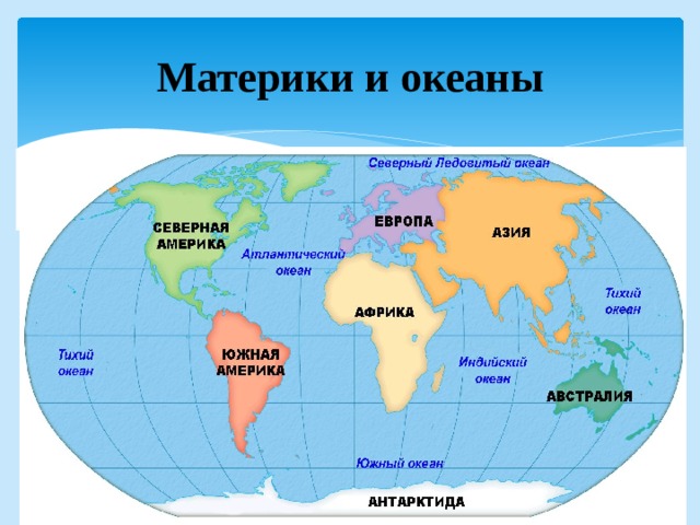 Материки и океаны 