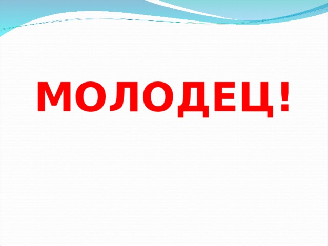 МОЛОДЕЦ! 
